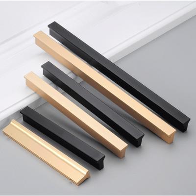 China Solid Space Surface Treatment Aluminum Oxidized Furniture Pulls T - Shaped Solid Metal Aluminum Alloy Wardrobe Handle Wardrobe Accessories for sale