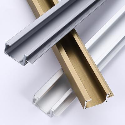 China Modern Aluminum Alloy Handle Sideboard Furniture Hardware G Shaped Hidden Handle for sale