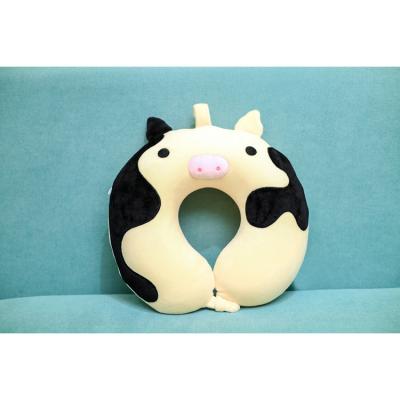 China Cute Plush Cartoon Travel Sleeping Eye Mask U-Shape Neck Pillow for sale