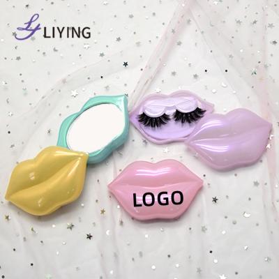 China Custom Portable Folding Logo Folding Travel Eyelash Packaging Box Private Label Mirror Lighted Compact Pocket Mirror for sale