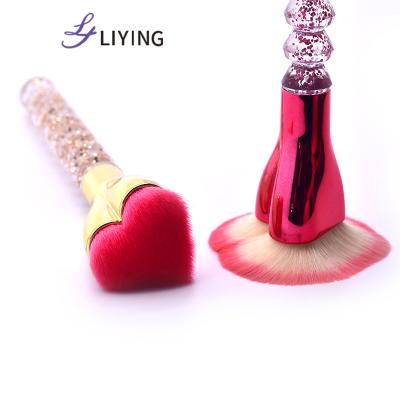 China Angular Blush Private Label Professional Glitter Heart Shape Makeup Brushes for sale