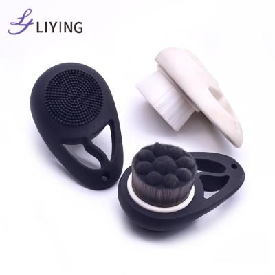 China Angular Blush Silicone Single Brush Make Up New Facial Brush For Cleaning for sale