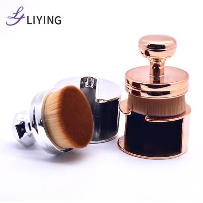 China Angular Blush Electronic Round Make Up Kabuki Brush Logo Base Custom Brush With Case for sale