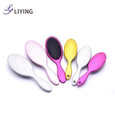 China Waterproof Premium Glitter Hair Brush Promotional Detangle Bubble Hair Brush for sale