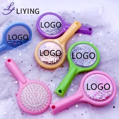 China Custom logo air cushion home massage bubble straight liquid shimmer hair brush comb detangling private label for sale