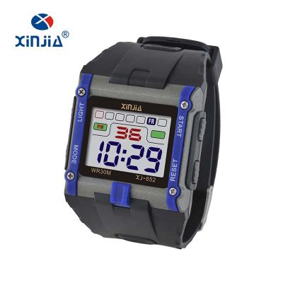 China 2013 XINJIA New Digital Alarm Watch Men Wrist Sports Watch Rectangle Train r 30M Waterproof Wristwatch for sale