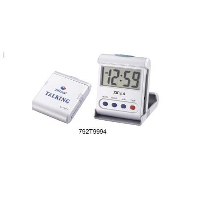 China BRIEF Talking Time BRIEF Alarm Desk LED Clock For Blind Or Older Digital Clock for sale