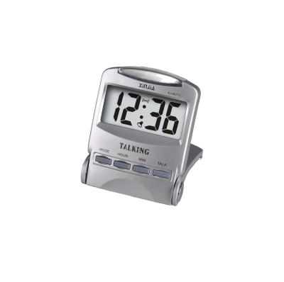 China Top Quality BRIEF Talking Time Brief Alarm Desk LED Clock For Blind Or Older Digital Clock for sale