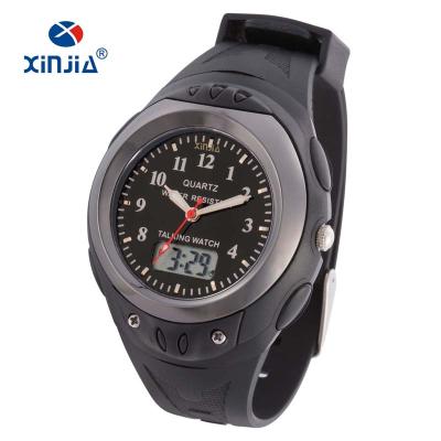 China High Quality Multi-Function Analog-Digital Dual Time Alarm Waterproof Multi-Language Talking Watch for sale