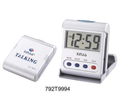 China Desk automatic digital clock xinjia 792T date clock simple design talking table for sale