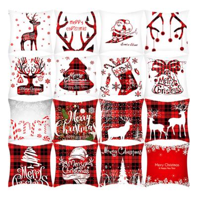 China Anti-pilling Christmas Velvet Pillow Cover Pillow Case Cushion Cases for Home Sofa Christmas Decoration for sale