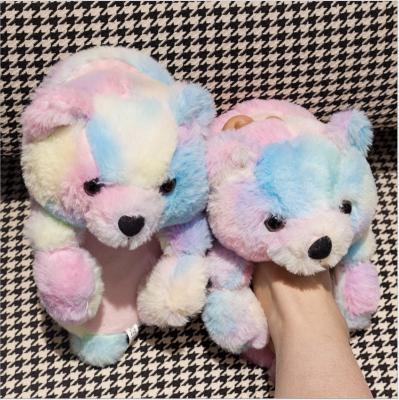 China House of Teddy Bear Plush Soft Slipper Fuzzy Teddy Bear Slippers Winter Fluffy Fashion Trend for Women Girls for sale