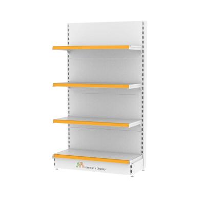 China Supermaket Goods Metal Supermarket Shelf Display Rack Single Sided Heavy Duty Gondola Shelves for sale