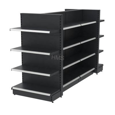 China Single Sided Euro Type Heavy Duty Supermarket Shelf Gondola Shelf Display Rack for sale