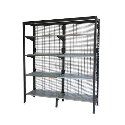 China Double Side Supermarket Gondola Double Sided Outrigger Shelf Heavy Duty Shelving for sale