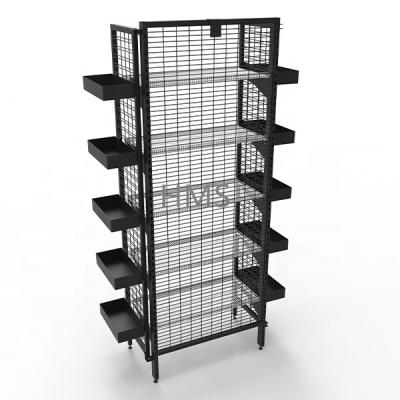 China Supermarket Double Sided Wire Outrigger Metal Display Rack Shelf Manufacture for sale