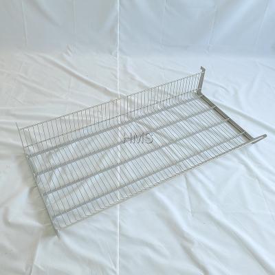 China 1250x570mm Single Sided Supermarket Storage Rack Shelf Heavy Duty Iron Wire Locker for sale