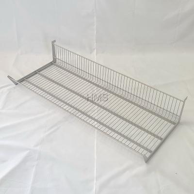 China 1250x470mm Single Sided Supermarket Rack Wire Locker Shelf Hanger Basket Shelf for sale