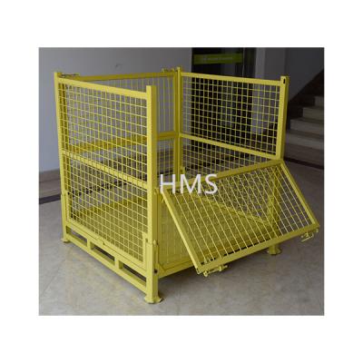 China Folding Storage Cage Warehouse Multifunctional Space Backup Mesh Cage Wire Container for sale