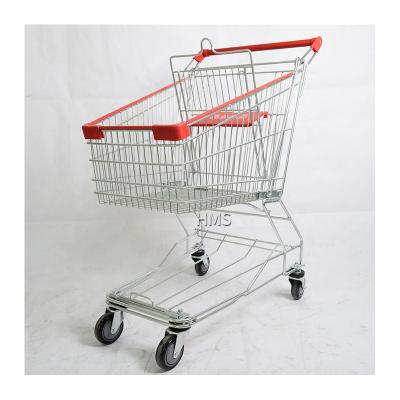 China Unfolding Shopping Cart 100L For Mall Shopping Trolley For Store for sale