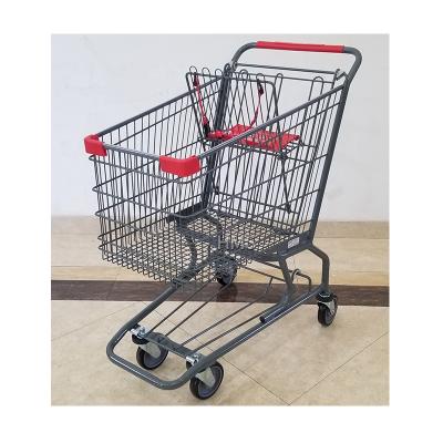 China Unfolding Heavy Duty Shopping Cart For Super Market Grocery Cart for sale