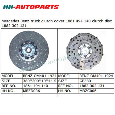 China For Benz Truck 1861 494 140 1882 Exedy 302 131 Clutch Kit For Benz Truck Spring Cover Clutch Assembly for sale