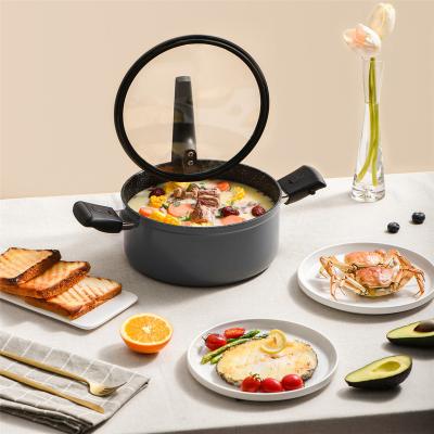 China Sustainable Casserole Pot Pots Non Stick Casserole Cookware Sets With Good Quality for sale