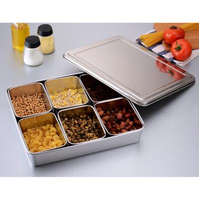 China Good Heatable Stainless Steel Containers Box Kitchen Containers Stainless Steel Container For Food With Lid for sale