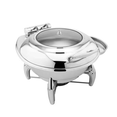 China Modern Desgin Stainless Steel Chafing Dish Buffet Server Food Warmers Shake Chafing Dish Around Chafing Dish for sale