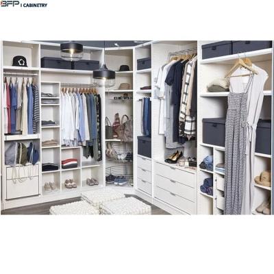 China (Other) BFP Adjustable High End Step In Wardrobe Clothes Cabinet Wooden Wardrobe Furniture for sale