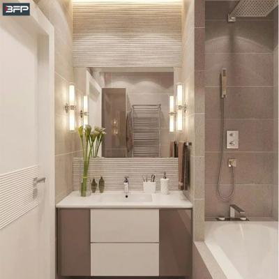 China 48 Inches Irregular Shaped Modern Modern Hotel Bathroom Furniture Solid Wood Vanity Top for sale