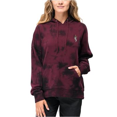 China Custom Logo Sweatshirt Women Tie Dye Print Anti-wrinkle Long Sleeve Hoodie for sale