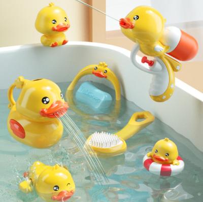 China Yellow Duck Set - Baby Duck Bath Toy Bathroom Spray Yellow Squir Shower Gun Bathroom Toy Wholesale Baby Shower Bath Toys Small Buy for sale