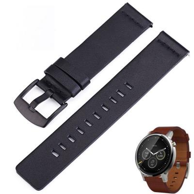 China Genuine Leather For Huami Garmin Moto 360 2nd Gen Series Genuine Leather Watch Strap Band Straps For Samsun Gear S3 Running 18MM-24MM for sale