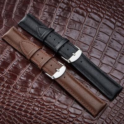 China Fashion Watchbands 12MM-24MM Luxury Genuine Leather Watch Band Strap Belt Genuine Leather Watch Strap for sale