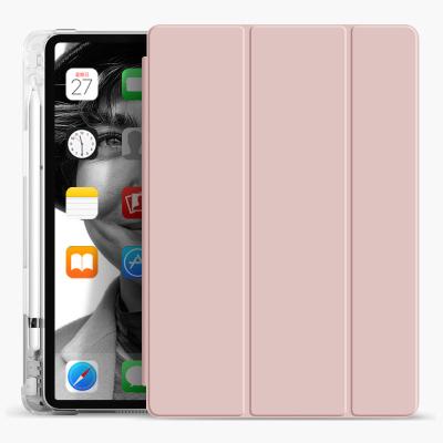 China Fanshion Single Airbag TPU With Pen Holder Super Slim Trifold Leather Soft Shell Flip Case For iPad Air4/air 5 10.9 Inch Smart Cover for sale