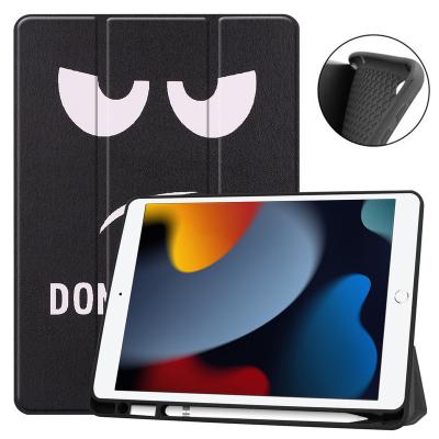 China Fanshion Single Motor Print Smart Cover Shockproof PU Leather Case For iPad 10.2 2021 2020 2019 Soft Shell With Pen Holder for sale