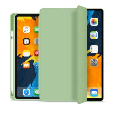 China Fanshion Single Triple Thin Liquid Silicon PU Leather Flip Cover Case For iPad 10.2 7th 8th 2019 9th 2020 2021 TPU Soft Shell for sale