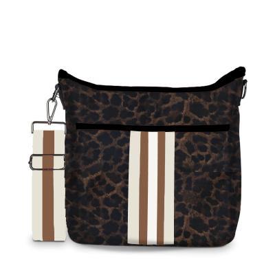 China Neoprene Cross - Body Bag Custom Logo Leopard Camouflage Crossbody Neoprene Beach Bags Wholesale for sale