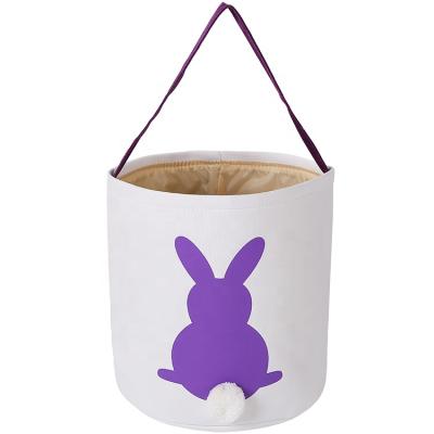 China Monogrammed 100% Polyester Easter Bunny Basket Easter Baskets Gift Bag for sale