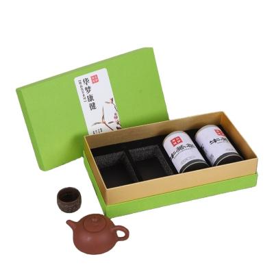 China Recycled Materials Custom Logo Matte Cardboard Box Printing Gift With Foam Insert For Canned Tea Packaging Box With Lids for sale