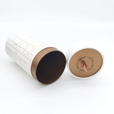 China Recycled Materials Gift Box Cosmetic Cylinder Paper Tube Tin Cylinder Round Box With Ribbon for sale