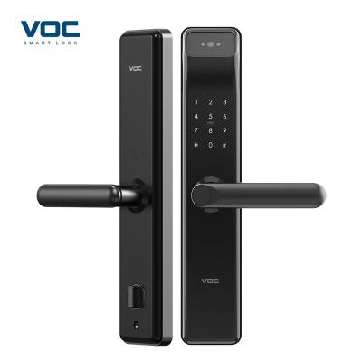 China VOC Radar Sensing Wake 3D Nfc Face Recognition Password Auto Card Key Open Digital Smart Door Lock For Older M6 for sale