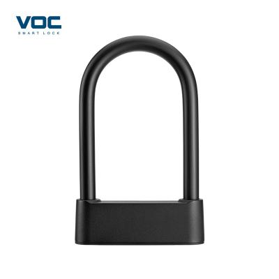 China VOC IP67 U Shaped Fingerprint Key Phone Remote Open Smart Waterproof Outdoor Lock Door For Motorcycle Bicycle JW1 for sale