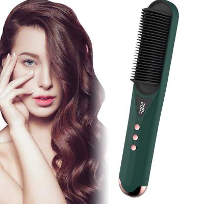 China Hot Selling Portable Comfortable Healthy Comb Anti-scald Electric Infrared Hair Straightening Comb Home Hair Care Comb for sale