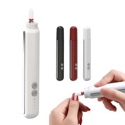 China Plastic Portable Rechargeable Radio Nail Polisher Electric Manicure Tool With LED Light for sale