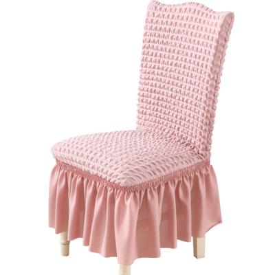 China Multicolor European Style 1 Seater Stool Cover Bubble Stretch Chair Cover Durable Slipcover for sale