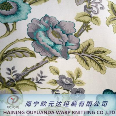 China Antistatic Traditional Chinese Anti-Static Flower Printed To Pattern Short Hair Velvet Bonded With TC For Home Textile Sofa Fabric /Upholstery for sale