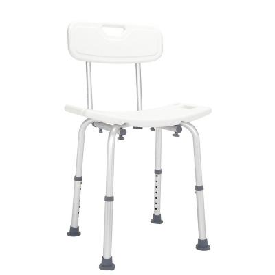 China Assembly Anti-Slip Adjustable Spa Tub Tool Free Shower Chair with Detachable Backrest Safety Backrest Bath Stool for sale