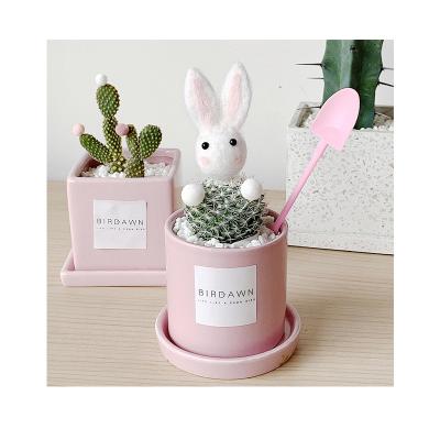 China Funny Flower Pot Accessories Cute Animal Hairball Plant Pot Trims for sale